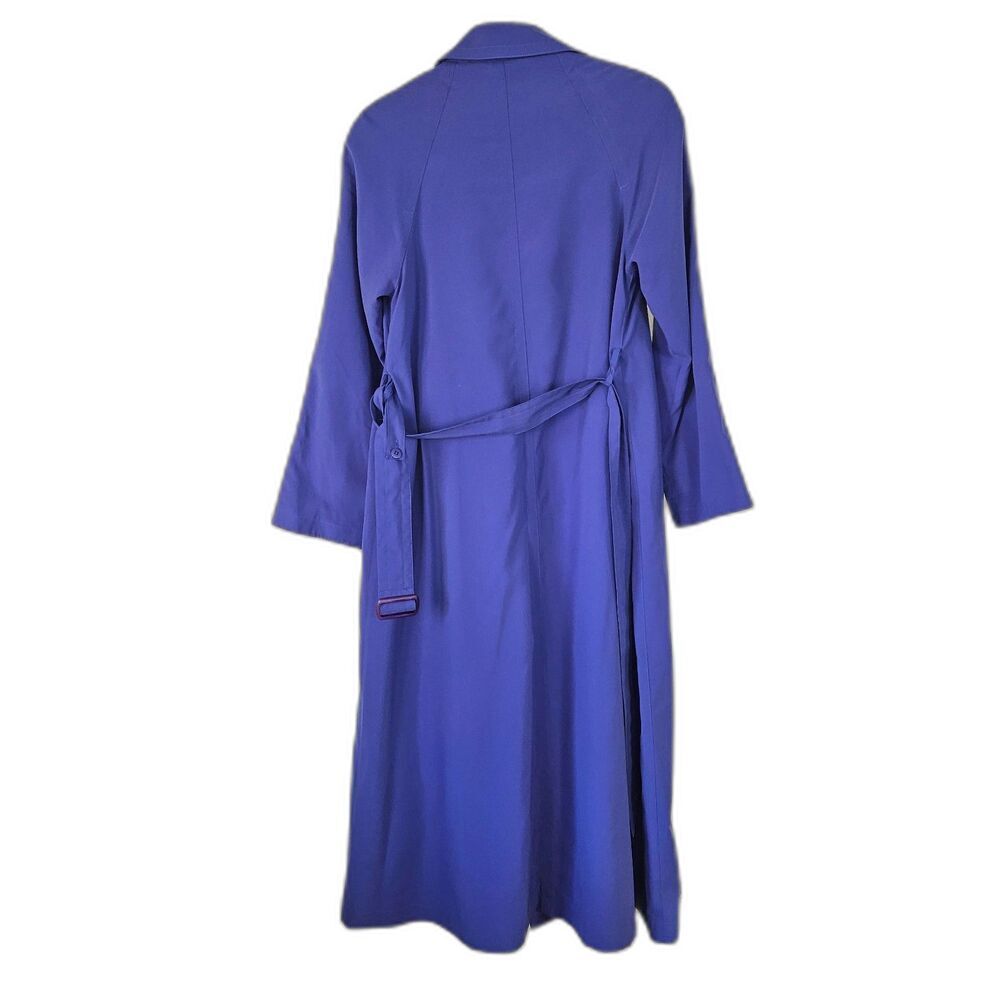 FOUR SEASONS OF LONDON Periwinkle Lightweight Trench Coat Size 4 - Picture 2 of 10
